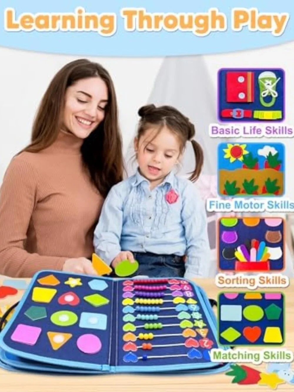 Montessori Busy Board for Toddlers | Educational Sensory Toy & Birthday Gift
